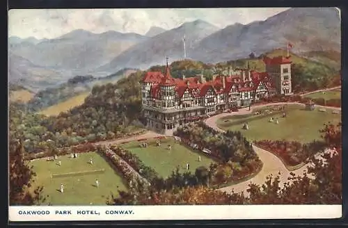 Künstler-AK Conway, Oakwood Park Hotel