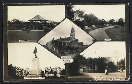 AK Glanelly, Bandstand, Fallen Heroes Memorial, Walk and Town Hall
