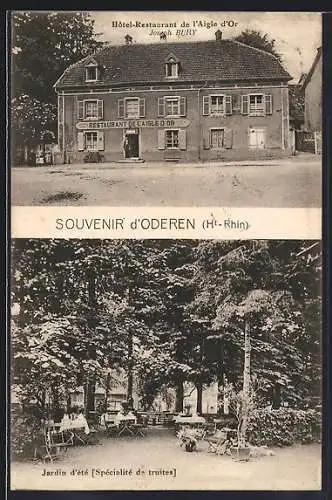 AK Oderen, Hotel-Restaurant de l`Aigle d`Or v. Joseph Bury, Jardin d`été