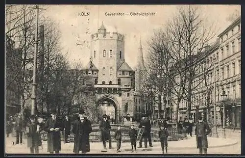 AK Köln, Severintor am Clodwigplatz