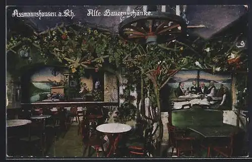 AK Assmannshausen a. Rh., Restaurant Alte Bauernschänke, Bes. Alfred Prokop
