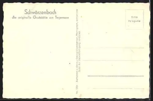 AK Schwärzenbach am Tegernsee, Gaststätte, Innenansicht