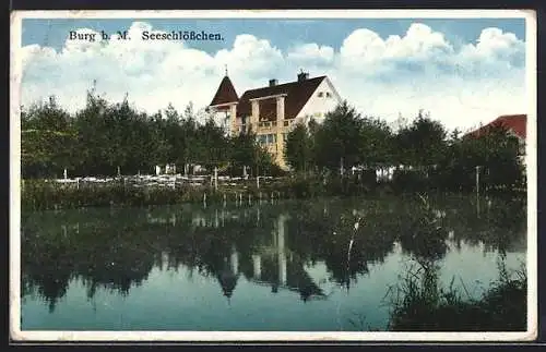AK Burg b. M., Gasthaus Seeschlösschen
