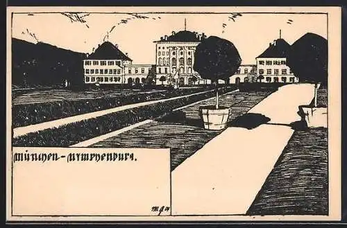Künstler-AK München, Nymphenburg