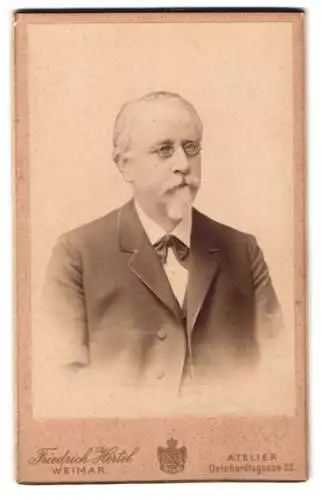 Fotografie Friedrich Hertel, Weimar, Deinhardtsgasse 22, Porträt eines älteren Herrn