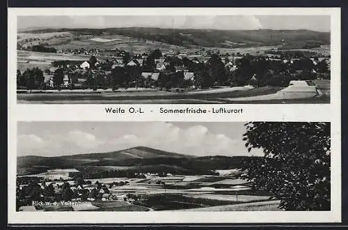 AK Weifa /O.-L., Gesamtansicht, Blick n. d. Valtenberg