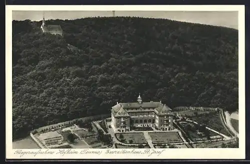 AK Hofheim /Taunus, Exerzitienhaus St. Joseph und Kirche vom Flugzeug aus