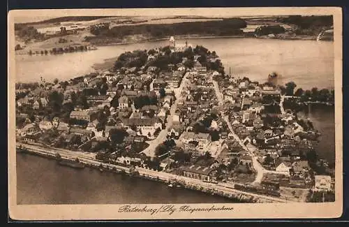 AK Ratzeburg i. Lbg., Totalansicht aus der Vogelschau, Fliegeraufnahme