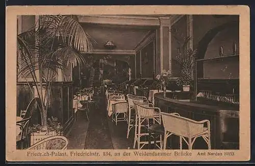 AK Berlin, Gaststätte Friedrich-Palast, Friedrichstr. 134, Innenansicht