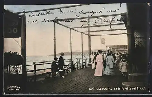 AK Mar del Plata, En la Rambla del Bristol