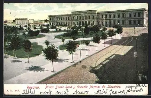 AK Rosario, Plaza Santa Rosa y Escuela Normal de Maestras