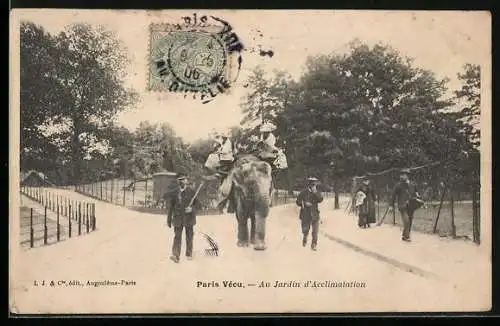 AK Paris, Paris Véeu, Au Jardin d`Acclimation