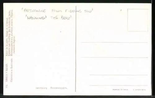 AK Fischer ziehen ihr Boot mit einem Ochsen-Gespann ans Ufer