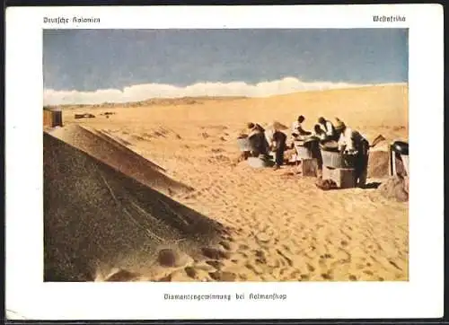 AK Kolmanskop /Westafrika, Diamantengewinnung