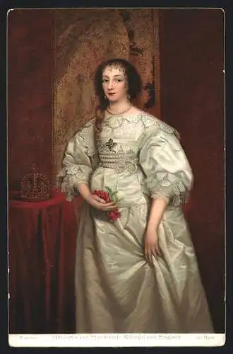 Künstler-AK Henrietta von Frankreich, Königin von England