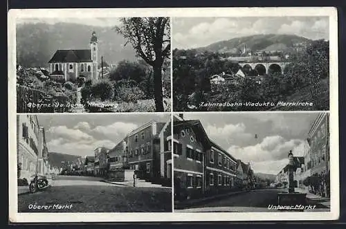 AK Obernzell, Kirchweg, Oberer und Unterer Markt