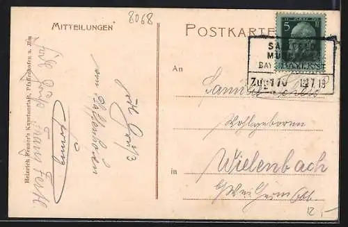 AK Pfaffenhofen a. Ilm, Paradeplatz mit Pfarrkirche, Hauptplatz mit Kriegerdenkmal und Rathaus