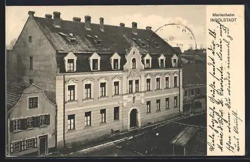 AK Ingolstadt, Gasthaus Marienheim mit umliegenden Gebäuden