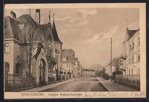 AK Deggendorf, Partie in der Äusseren Bahnhofsstrasse