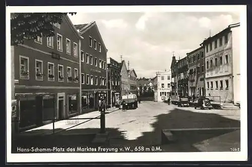 AK Freyung v. W., Cafe Bayerwald am Hans-Schemm-Platz