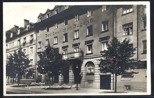 AK München, Jugendherberge Der deutschen Jugend in der Wendlstrasse 20
