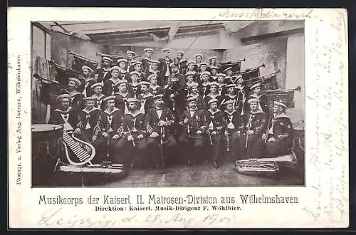 AK Wilhelmshaven, Musikcorps der Kaiserl. II. Matrosen-Division