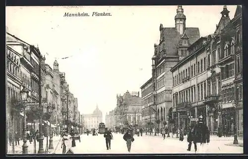 AK Mannheim, Planken, Strassenpartie