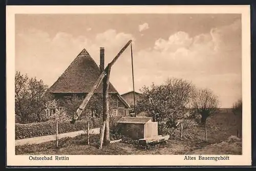 AK Rettin / Ostseebad, Altes Bauerngehöft