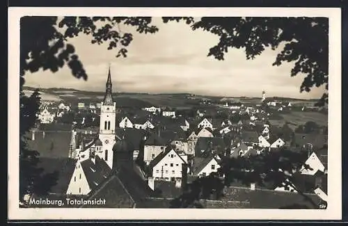 AK Mainburg, Totalansicht aus der Vogelschau