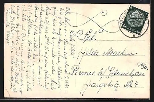 AK Oldenburg / O., Cäcilienbrücke mit Radfahrern und Auto