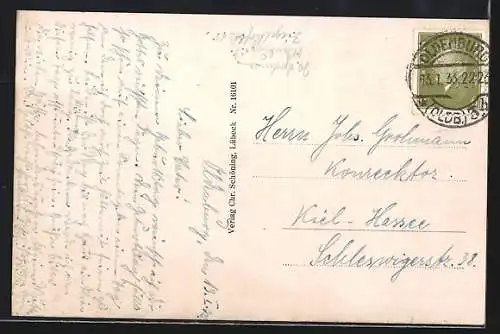 AK Oldenburg i. O., Am Markt, Panorama mit Rathaus, Stadt-Sparkasse u. Säulendenkmal