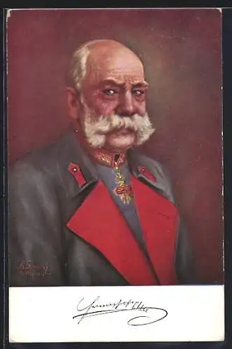 Künstler-AK Kaiser Franz Josef I. von Österreich, nach dem Originalgemälde von R. Swierzy
