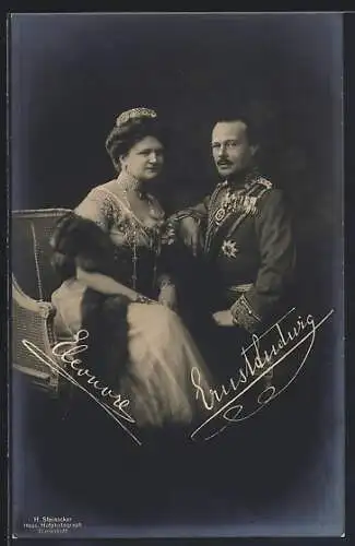 AK Eleonore und Ernst Ludwig von Hessen-Darmstadt