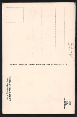 Künstler-AK Kaiser Franz Josef I. von Österreich in Uniform mit Orden