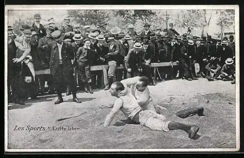 AK Les Sports: Lutteb libre, Männer beim Ringkampf
