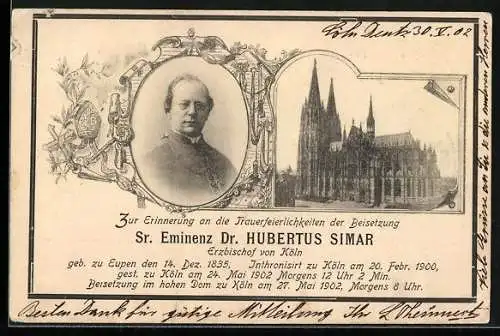 AK Erzbischof von Köln Hubertus Simar