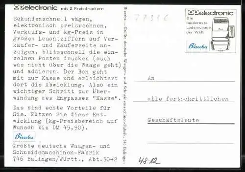 AK OP-electronic-Waage von Bizerba