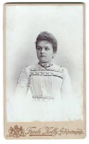 Fotografie Friedr. Kolby, Zwickau, Äussere Plauensche Strasse, Porträt einer Dame