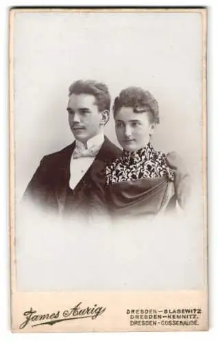 Fotografie James Aurig, Dresden-Blasewitz, Porträt eines Paares