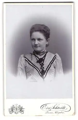 Fotografie Osw. Schmidt, Pirna, Grohmannstr., Porträt einer jungen Frau