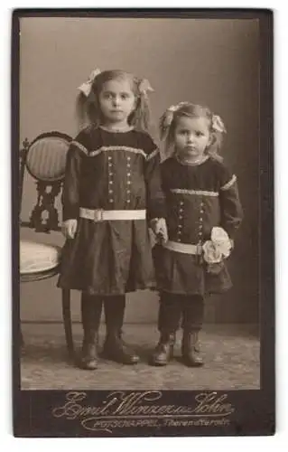 Fotografie Emil Winzer u. Sohn, Potschappel, Tharandterstrasse, Porträt zweier Kinder