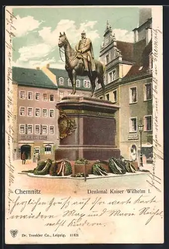 AK Chemnitz, Denkmal kaiser Wilhelm I.