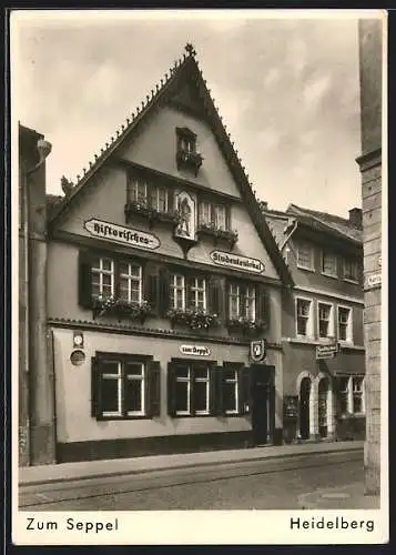 AK Heidelberg, Restaurant Zum Seppel, Historisches Studentenlokal