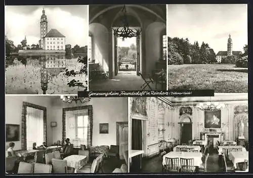AK Reinharz, Genesungsheim Freundschaft, Kronleuchter aus Geweihen, Gesellschaftszimmer