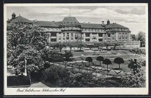 AK Bad Salzbrunn, Hotel Schlesischer Hof