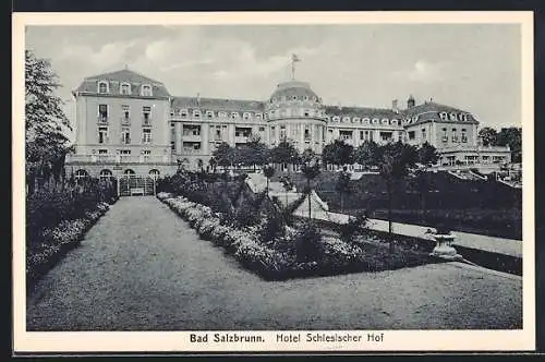 AK Bad Salzbrunn, Hotel Schlesischer Hof