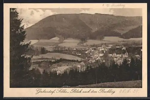 AK Görbersdorf /Schles., Blick nach dem Buchberg