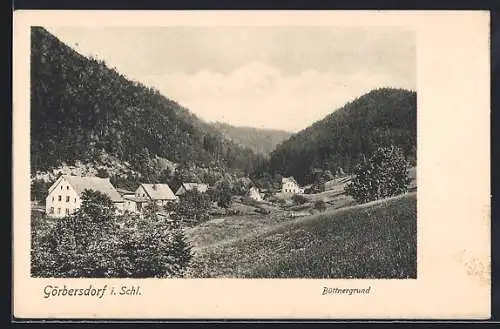AK Görbersdorf i. Schl., Büttnergrund