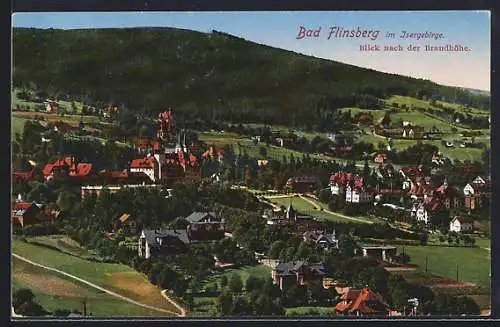 AK Bad Flinsberg im Isergebirge, Blick nach der Brandhöhe