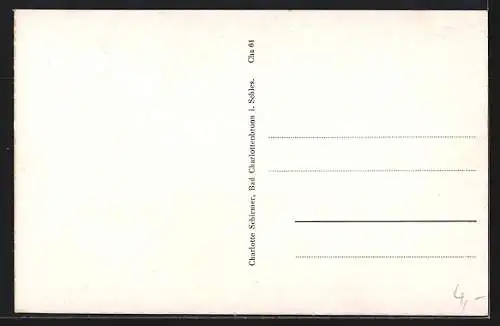 AK Bad Charlottenbrunn i. Schles., Ortspartie mit Kirche